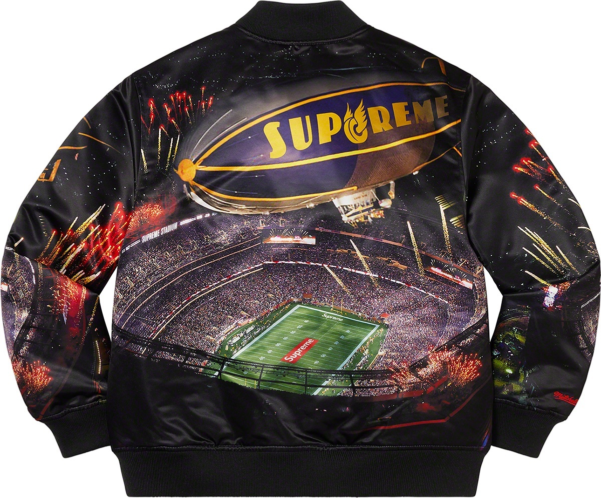Supreme®/Mitchell & Ness® Stadium Satin Varsity Jacket view 6